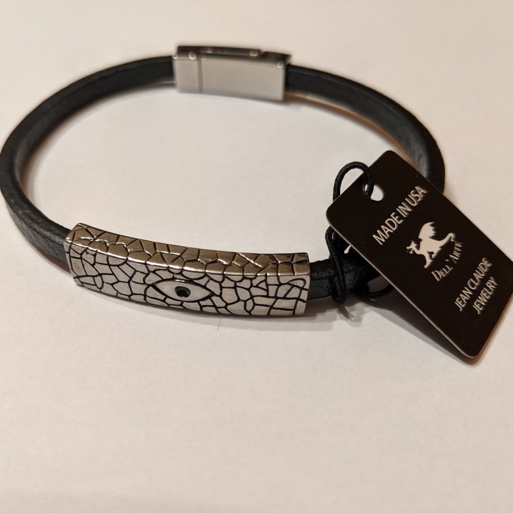 NEW Men's Leather Bracelet, Jean Claude Del Arte